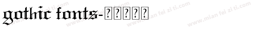 gothic fonts字体转换